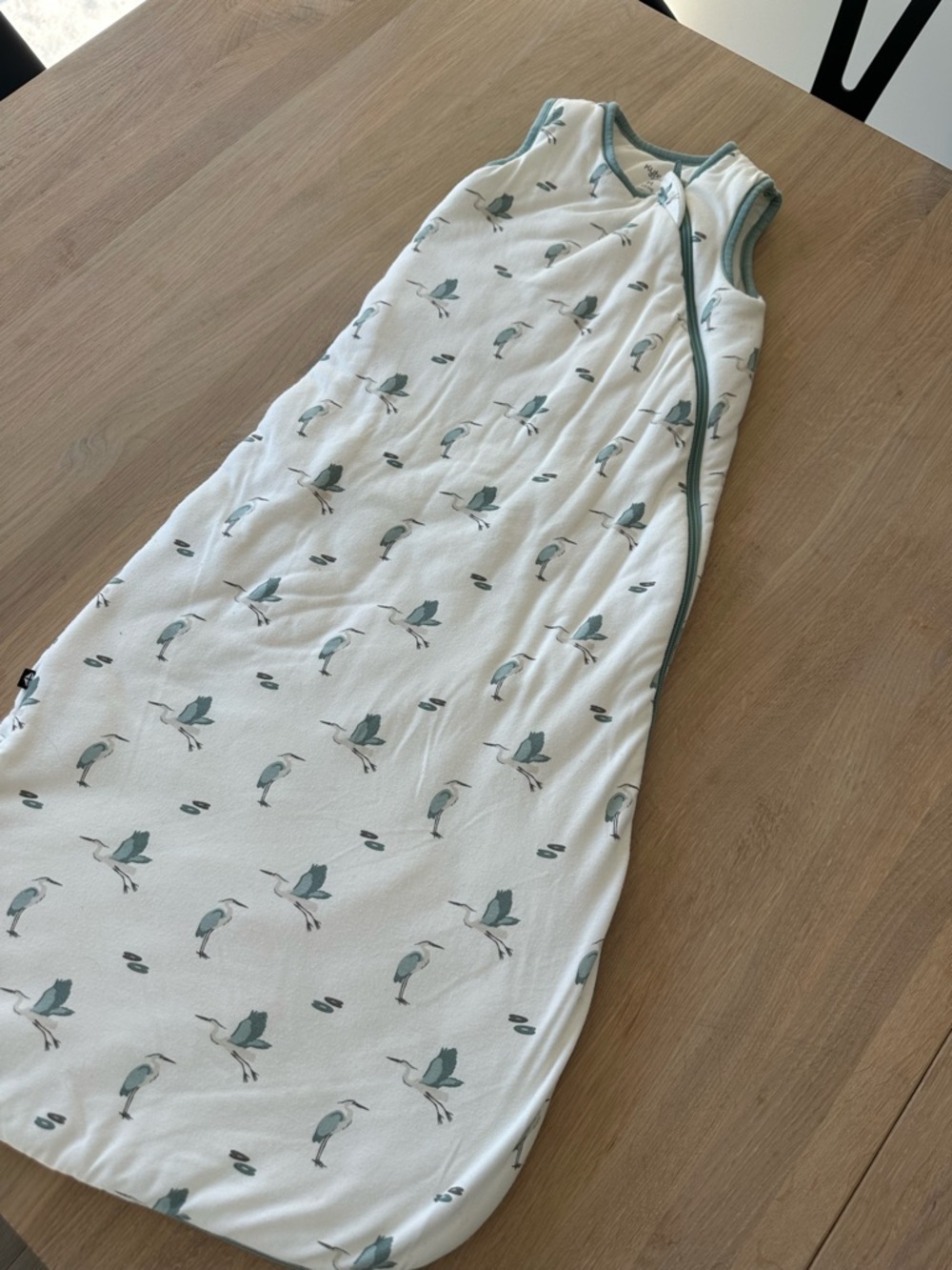 Size Medium 2.5 TOG Kyte BABY White Sleep Sack with Blue Bird